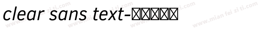clear sans text字体转换